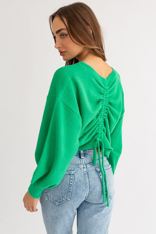 Ruched Back Sweater