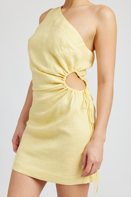 Linen Keyhole Dress